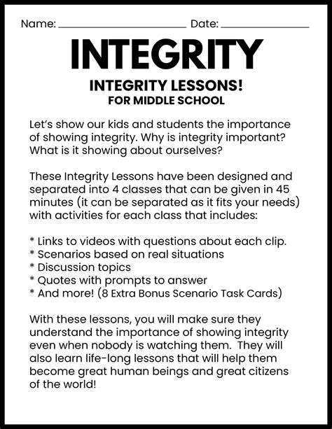 Integrity Games For Youth